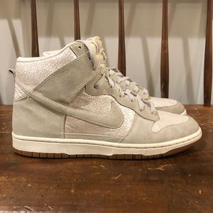 Nike Dunk High Shoes Premium Skinny Luster Beige Women's 472488-005 Size 11